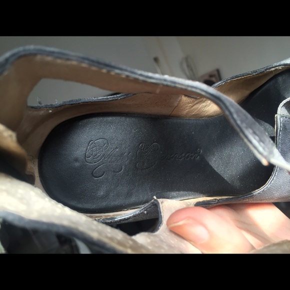 Matt Bernson blue navy leather zipper sandals - Picture 3 of 7